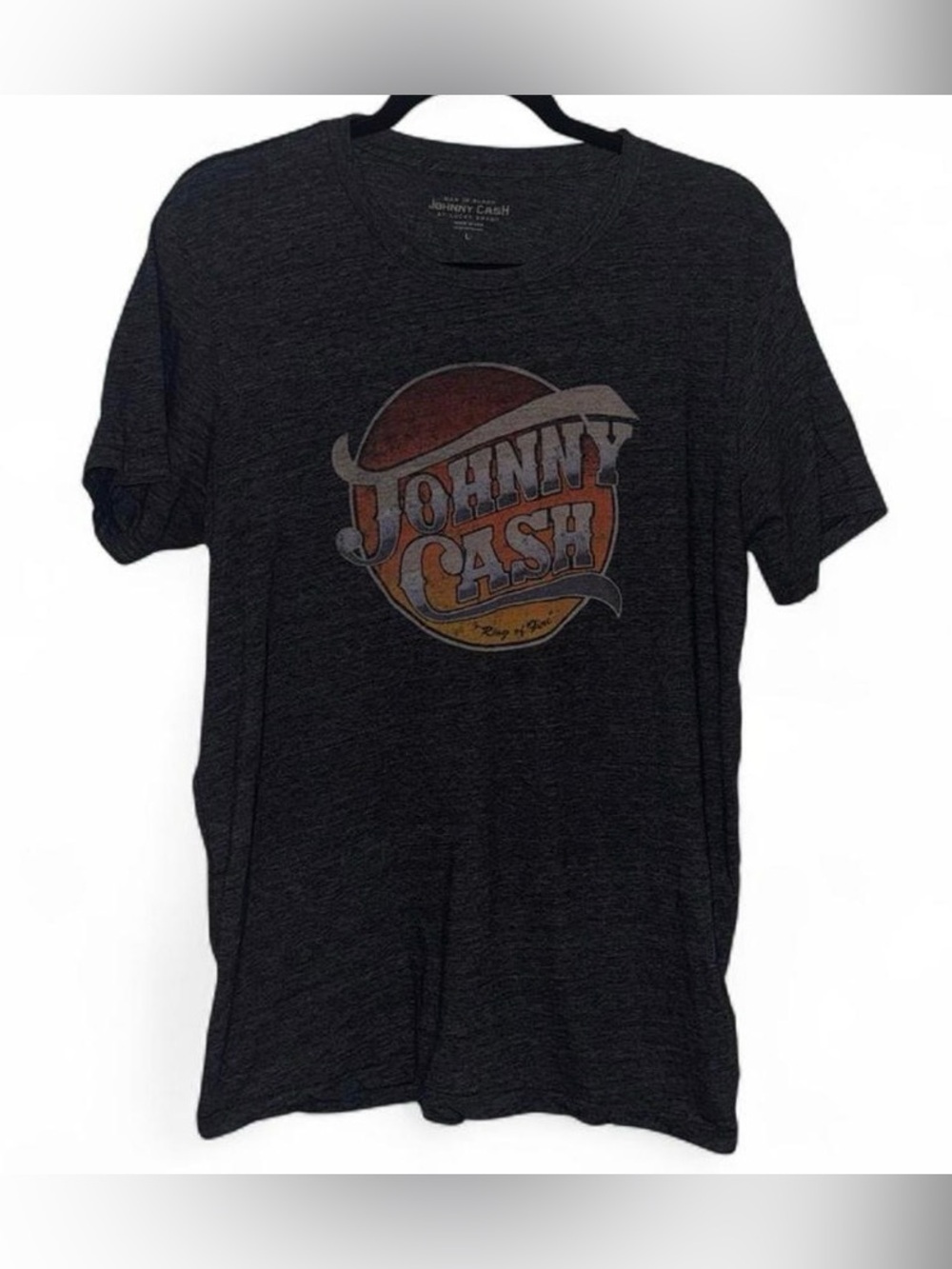 Lucky Brand Charcoal Black Johnny Cash Music Graphic Tee
Size L